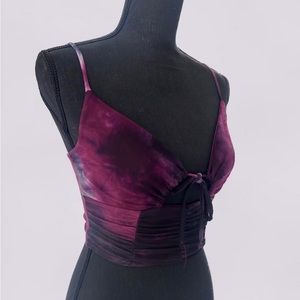Urban Outfitters Tie Dye Runched Top